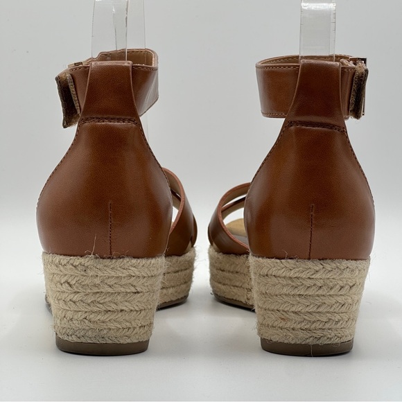 Michael By Michael Shannon Sylvie Ankle Strap Peep Toe Sandal Brown Size 6 - Picture 4 of 9